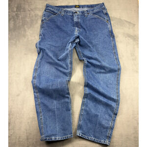 Lee Carpenter Jeans Men's 38x34 Blue Cotton Blend Denim Loose Fit Baggy Work Y2K
